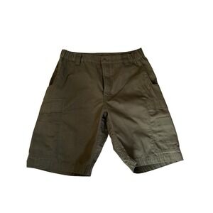 Vertx Cargo Shorts Mens 30 Green Canvas Elastic Waist Utility